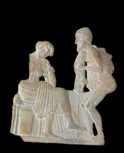 Relief, das Odysseus und Penelope darstellt, aus Milo, ca. 450 v. Chr. von Greek